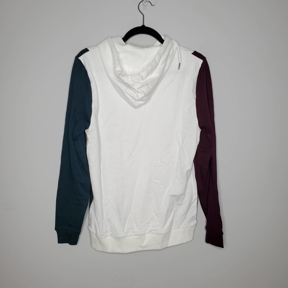 ASOS White Black Colorblock Long Sleeve Pullover Hoodie Sz XS - Picture 5 of 5